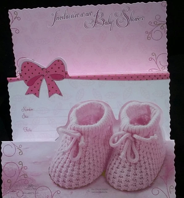 20 Spanish Baby Shower Invitations – Niña – Pink Theme – Invitaciones Para Baby Shower En Español - View #3