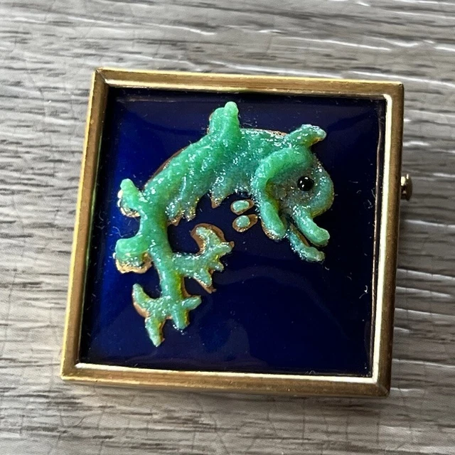 Ancienne Broche émaillée Limoges Signée Sazerat - Très Bon état