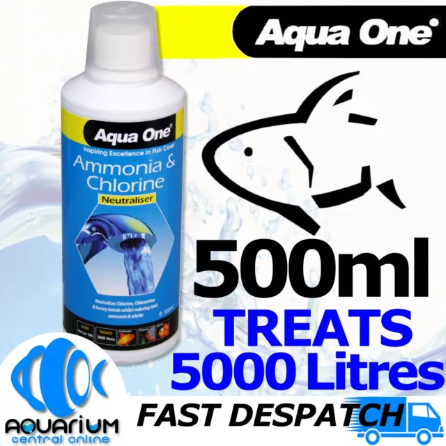 Aqua One Ammonia & Chlorine Neutraliser Remover 500ml Water Conditioner