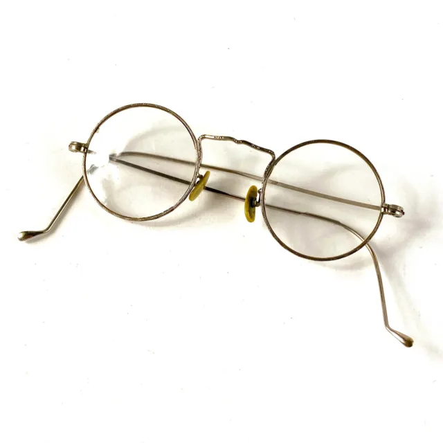 1920’s American Optical Cortland White Gold ? Spectacle Eye Glasses RARE