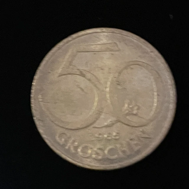 Austria 50 Groschen Coin 1965 Second Republic Aluminum Bronze 19.5mm KM # 2889 5