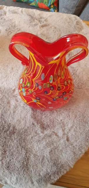 SEHR SCHÖNE GROßE MURANO VASE / BUNT