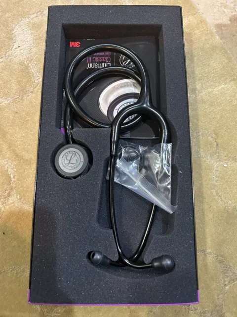 3M Littmann Classic III Monitoring Stethoscope, All Black, 5803
