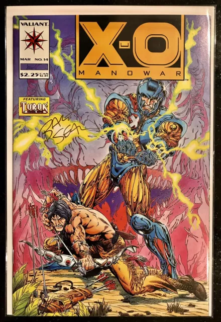 X-O Manowar 14 * Signed by Bart Sears * 1993 First Run * Valiant * Near Perfect