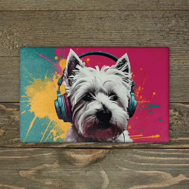 West Highland Terrier Chopping Board Glass - Cutting Board Kitchen Worktop Saver