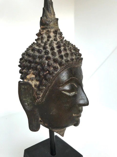 16/17th Century A.D. THAI FRAGMENT OF A BUDDHA HEAD AYUTTHAYA PERIOD  NICE