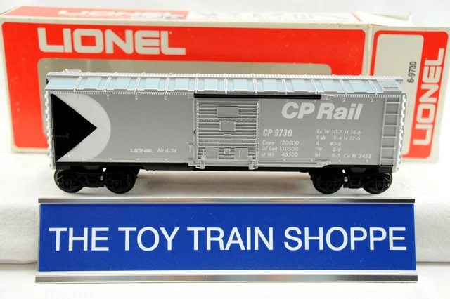 Lionel 9730 Cp Rail Boxcar. O Gauge. New In Almost Mint Box.