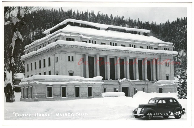 Courthouse c.1940 QUINCY, CALIFORNIA Plumas Co. Eastman REAL PHOTO POSTCARD