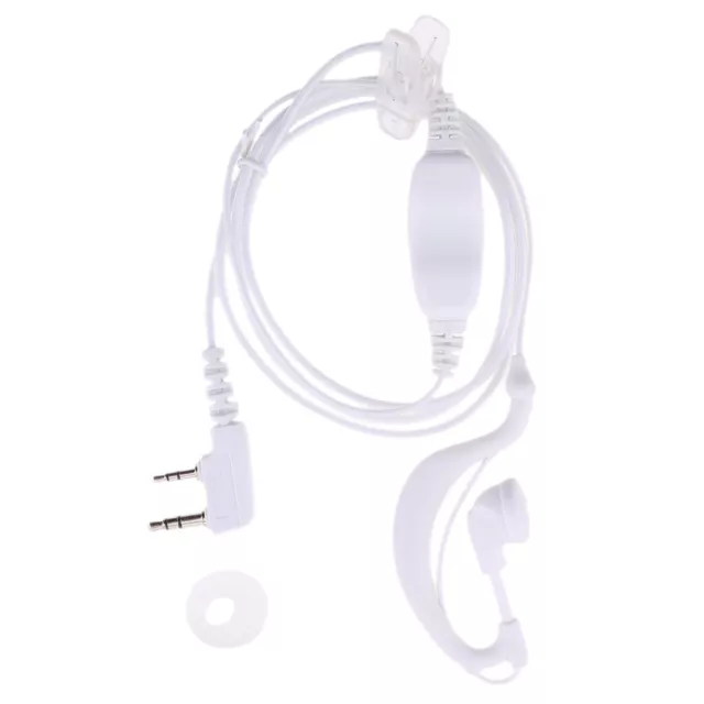 2 Earpiece, Security Headset Inline PTT Mic Microphone