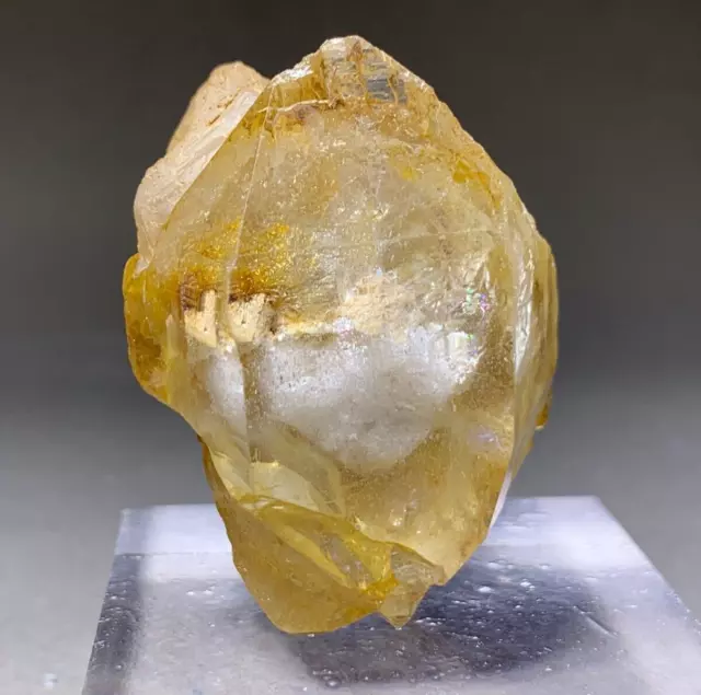 61 Gram Golden Quartz Transparent Crystals Natural Specimen Stone Mineral.