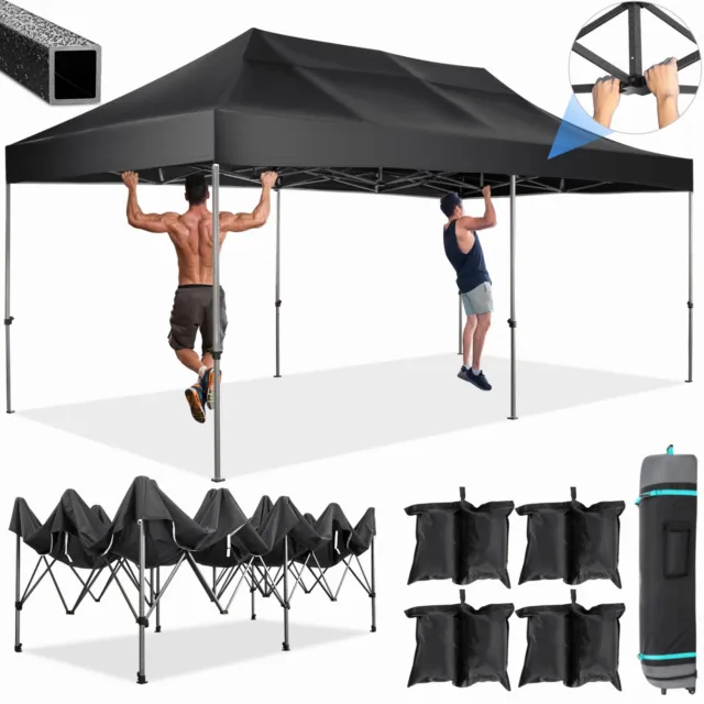 10x20'✅Pop Up Heavy Duty Canopy Tent for Wedding/Party Waterproof Gazebo Anti-UV