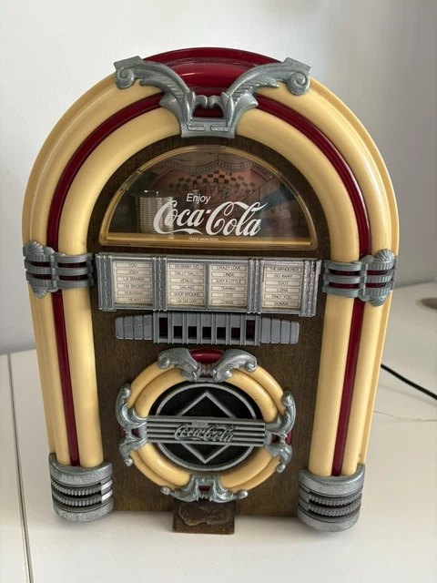 COCA COLA MINI Classic Jukebox Retro Cassette Player AM/FM
