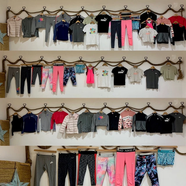 HUGE 24 X Girls Sport Gym Bundle North Face Adidas Nike Ralph Lauren Puma UA 8-9