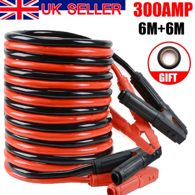 6M Heavy Duty Jump Leads 3000AMP Car Van Battery Starter Booster Cables Jumper