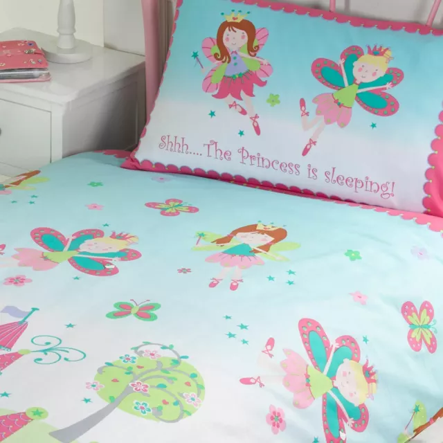 Fairy Princess 'Sleeping' Double Duvet Cover Set New Girls Bedding