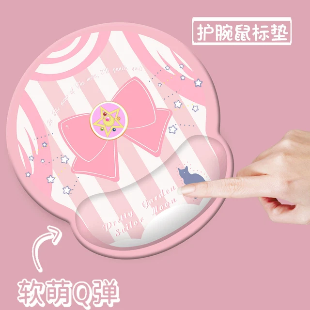 SAILOR MOON PINK Keyboard Anime Wrist Rest Mouse Pad with Wrist Support