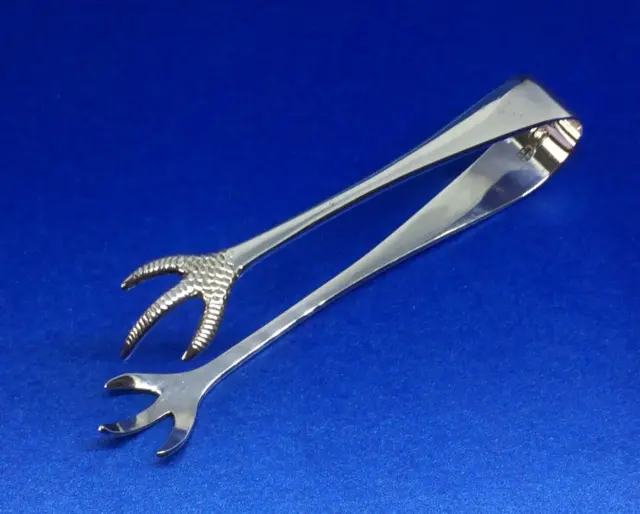 Antique Solid Silver Claw Foot Sugar Tongs, Barker Bros. Chester, 1923, 14g