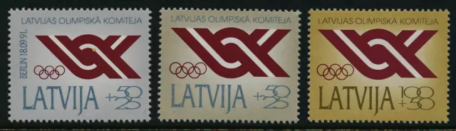 LATVIA - 1992 - Latvian Olympic Committee - MNH Set of 3 Stamps - Sc. #B150-B152