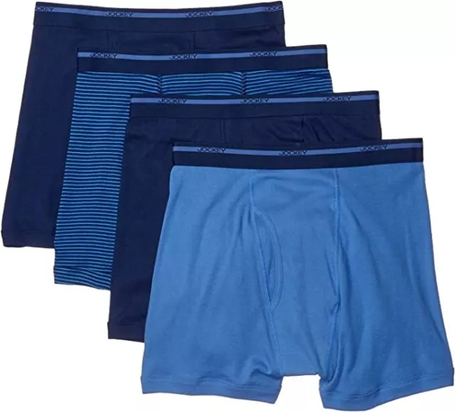 Jockey Classic Full rise Boxer Briefs 100 % Cotton for men 3+1 Bonus Pack XL
