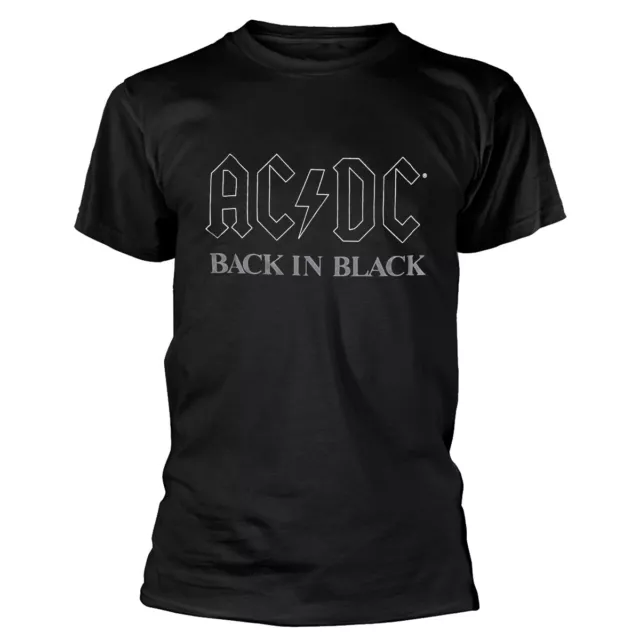 AC/DC 'Back In Black'  (Schwarz) T-Shirt - NEU & OFFIZIELL!