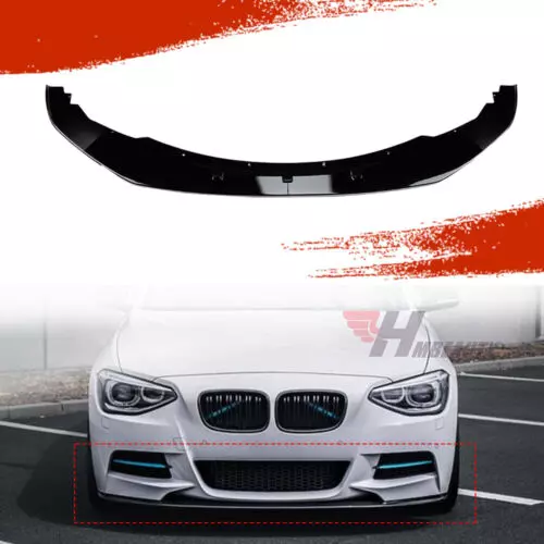 Schwarz Glanz Front Stoßfänger Spoilerlippe Für BMW 1 Series F20 F21 M Sport