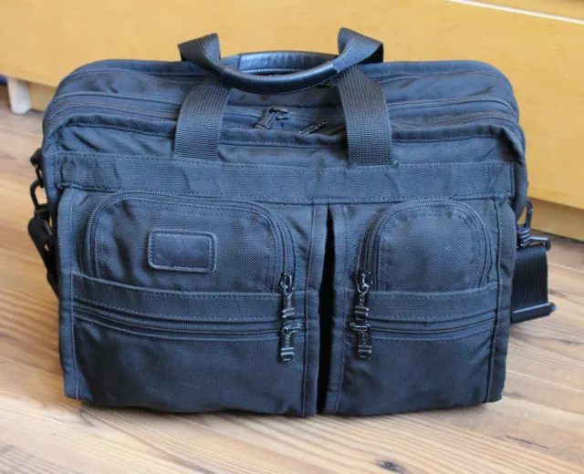 Tumi Alpha 204D3 Expandable Laptop Briefcase Ballistic Nylon