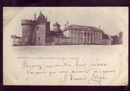 B0425++ 61 - Alencon Le Chateau Et Le Palais De Justice