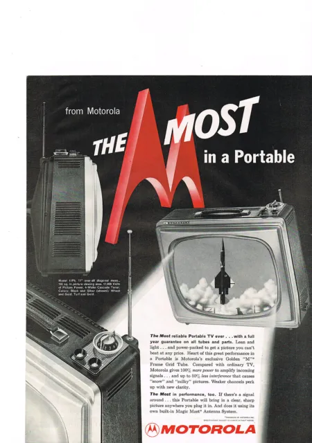 PUBLICITE ADVERTISING    1959   USA   MOTOROLA  téléviseur