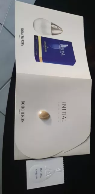 BOUCHERON brochure Dépliant + carte Parfumée INITIAL