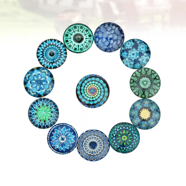 20 Pcs Glass Cabochons Jewelry Making Jewlery Tray Serving Tray Round Glass Bead