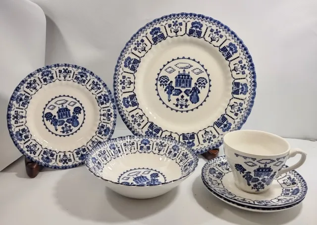 Royal Staffordshire Sampler Ironstone England 6 Piece Set Very Good Condition