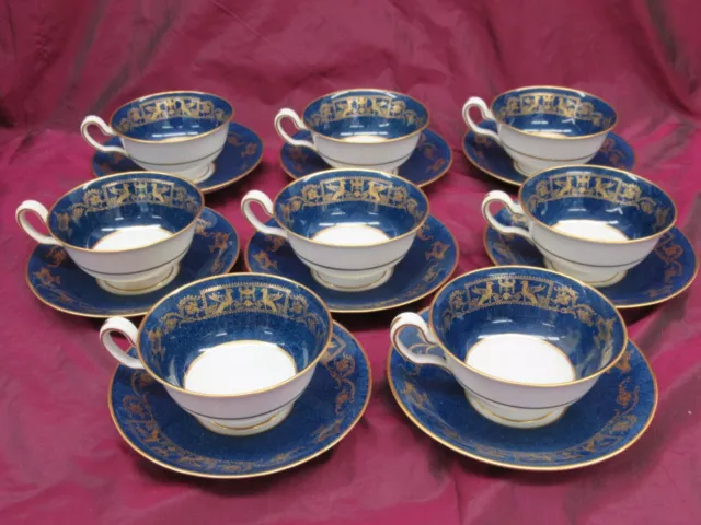 8 Antique Copeland Spode R7030T Porcelain Tea cups & saucers Davis Collamore