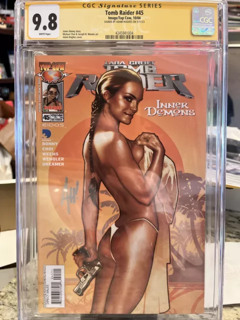 TOMB RAIDER #45 CGC 9.8 🔥SS Signed ADAM HUGHES 🔥Image 2004  L@@K!