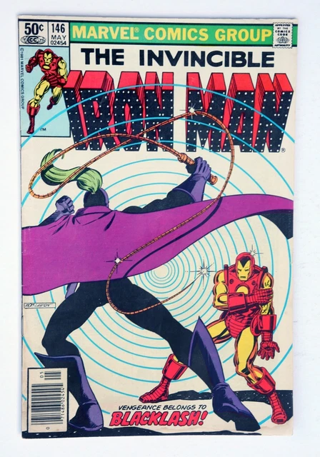 The Invincible IRON MAN #146 (F/VF 7.0) Marvel Comics 1981 1st App Blacklash