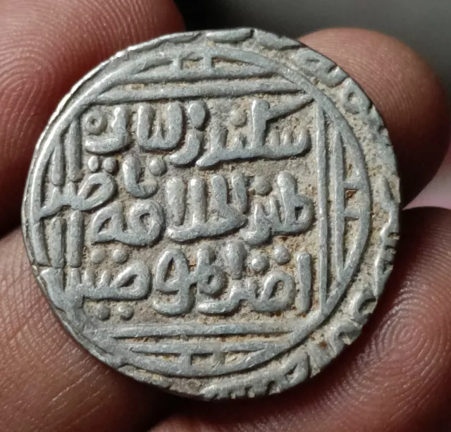 Great Delhi sultan silver coin one tanka of Alauddin Khilji. rare coin top grade