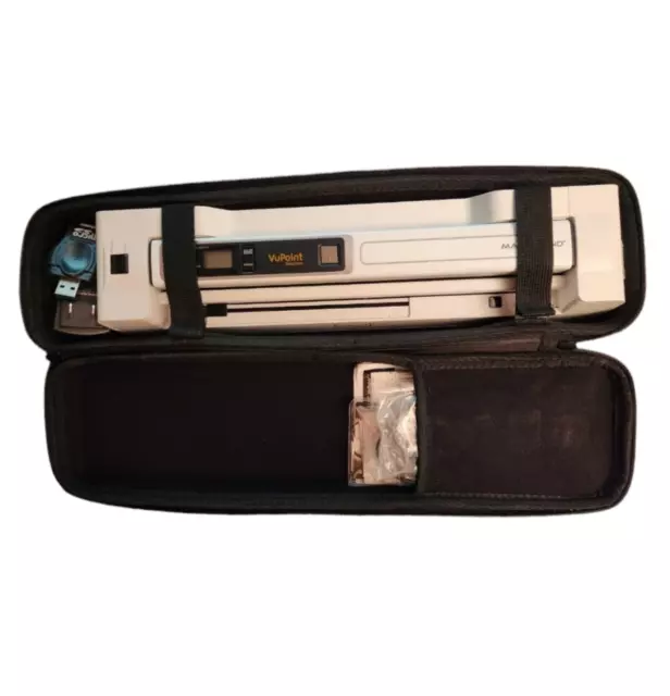 VuPoint Magic Wand Portable Scanner & Case PDS-ST450-VP Auto-Feed Dock White