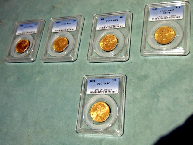 Ms62 -Pcgs $10  Liberty  Gold Coins  Before 1907  Is For 1 Coin Only Several Ava