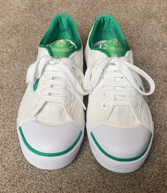 Vintage Dunlop Green Flash Trainers Uk Size 7