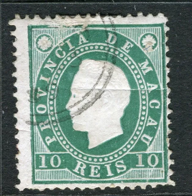 MACAU;  1888 early classic Luis issue used  5r. value