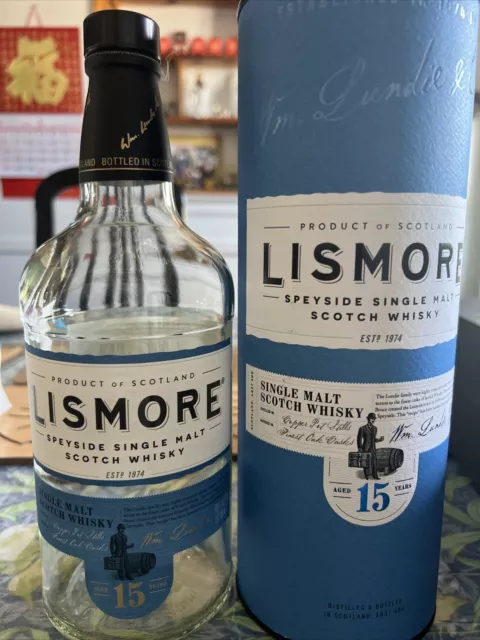 Lismore 15 Yrs Single Malt Scotch Whisky Empty Bottle 2