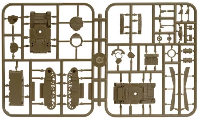 Flames of War WW2 US M3 Light Tank Sprue 15mm / 1:100 - New