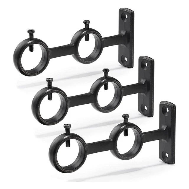 Soporte para varilla de cortina, 3 piezas soporte para varilla de cortina, soportes para varillas ganchos para vivir O9U8