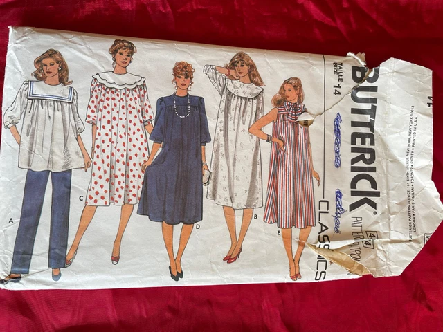 Patrons Butterick Robe , tunique et pantalon de grossesse taille 42