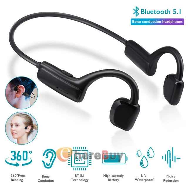 Bone Conduction Headphones Bluetooth 5.1 Wireless Outdoor Earbuds Sport Headset