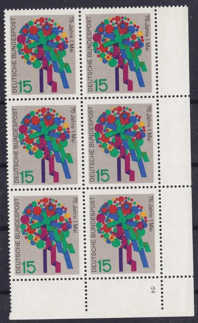 Briefmarken Bund  Mi Nr. 475 75 Jahre Tag der Arbeit FN2  **