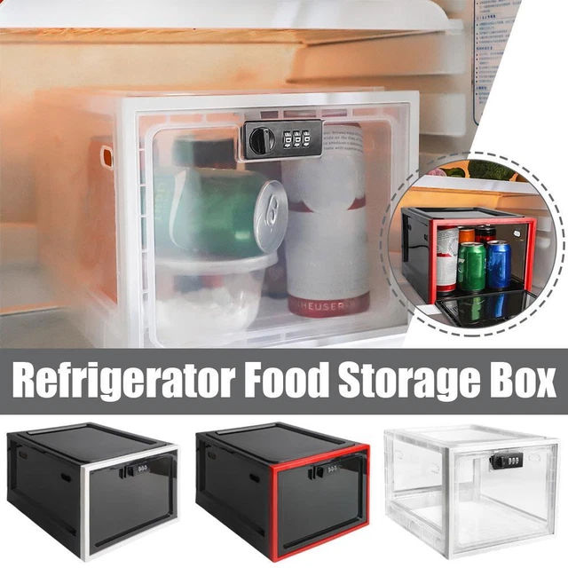 REFRIGERATOR FOOD TRANSPARENT Storage Box With Combination Lock