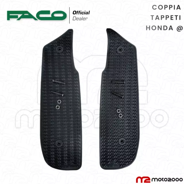 Coppia Tappeti Tappetini Pedana Specifici In Gomma Nero Honda Nes @ 125 150