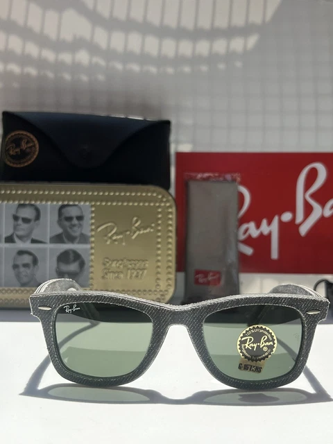 Limited Edition Ray-Ban Wayfarer RB2140 1162 3N Dark Grey Denim
