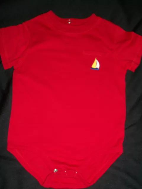 Carter's  Infant Boys 1 Pc Size 18 Months Baby Bodysuit Romper Jumpsuit  Red