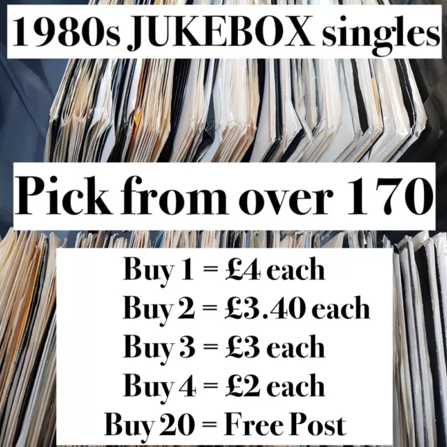 80s Vinyl Jukebox Singles - Buy 4 or more and get 50% Discount **All VG+ to NM**